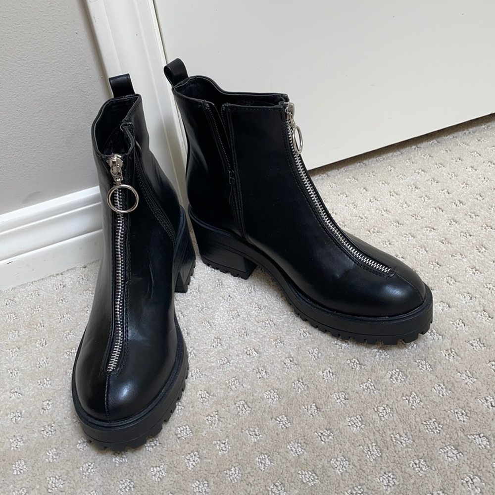 Zipper booties by Nasty Gal